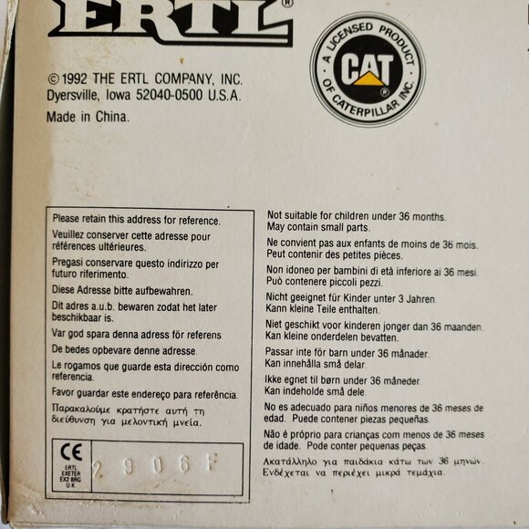 VINTAGE (1992) ERTL CAT D350D Articulated Dump Truck 1/50 Scale 2431 - Picture 4 of 5